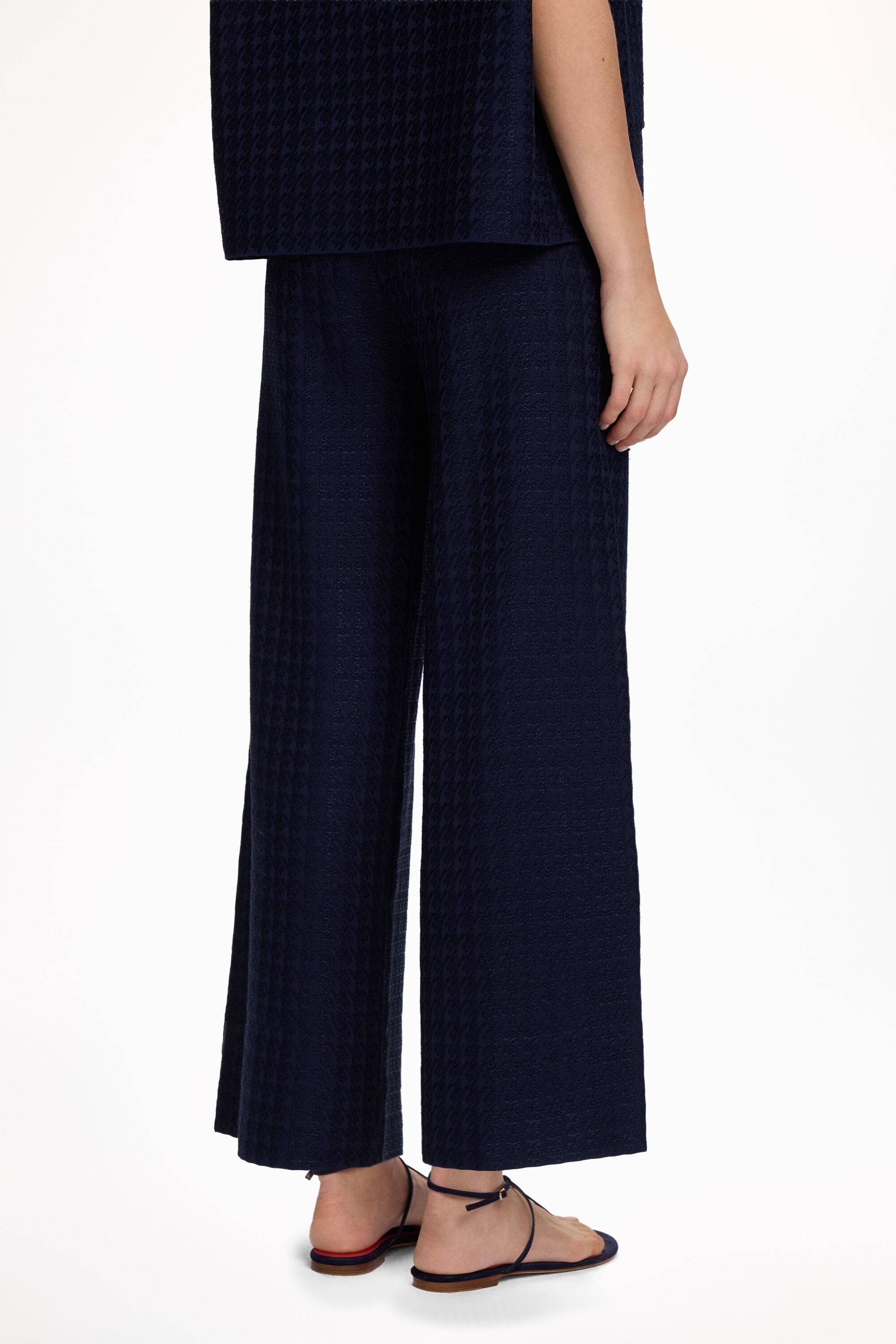 Houndstooth Jacquard Straight-Leg Pants navy - CH Carolina Herrera  display picture 1