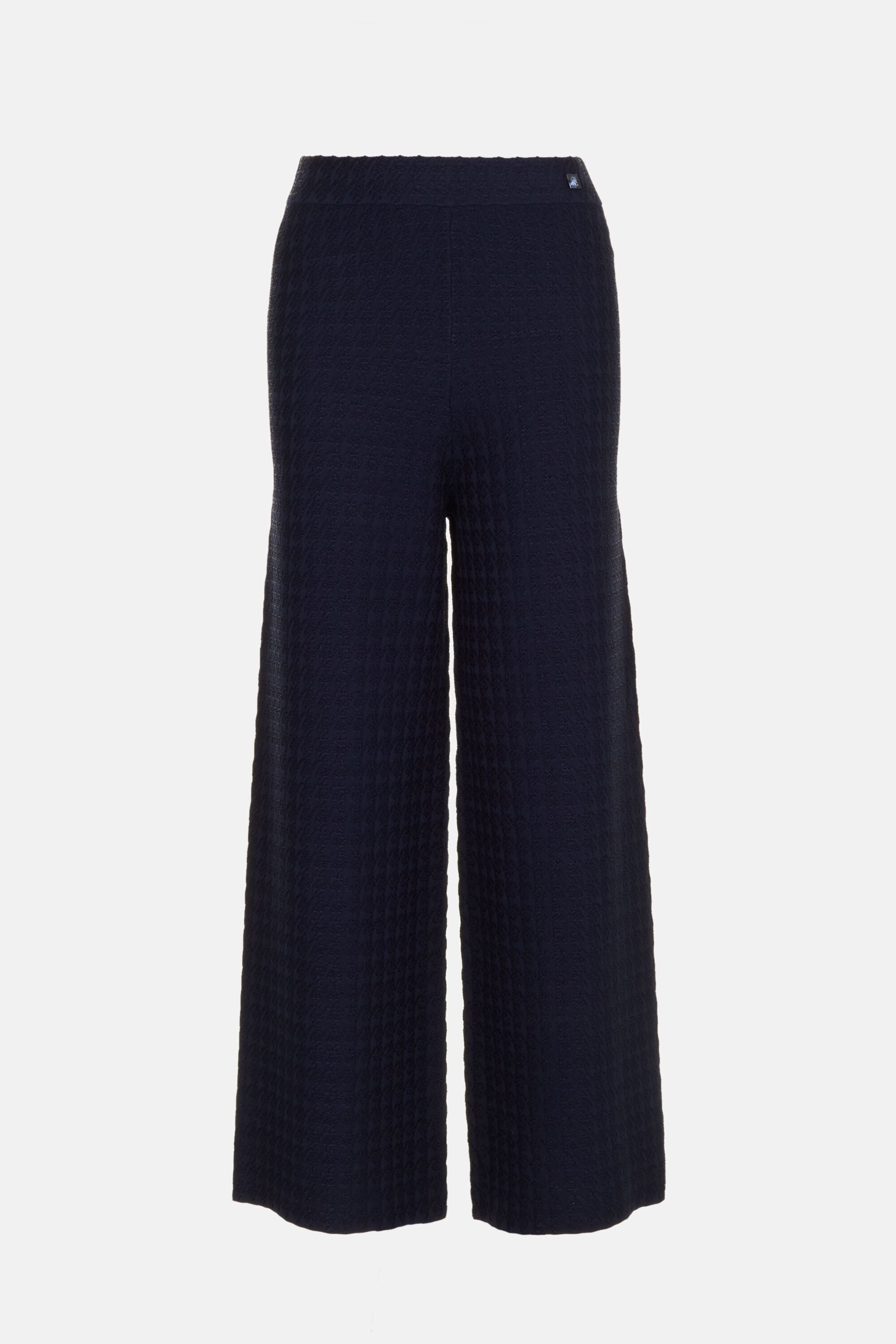 Houndstooth Jacquard Straight-Leg Pants navy - CH Carolina Herrera