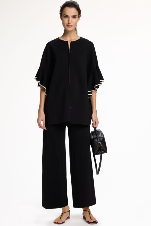 JACQUARD KNIT STRAIGHT-LEG PANTS