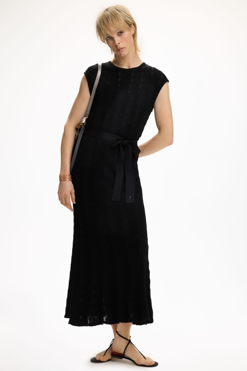 POINTELLE KNIT LONG DRESS