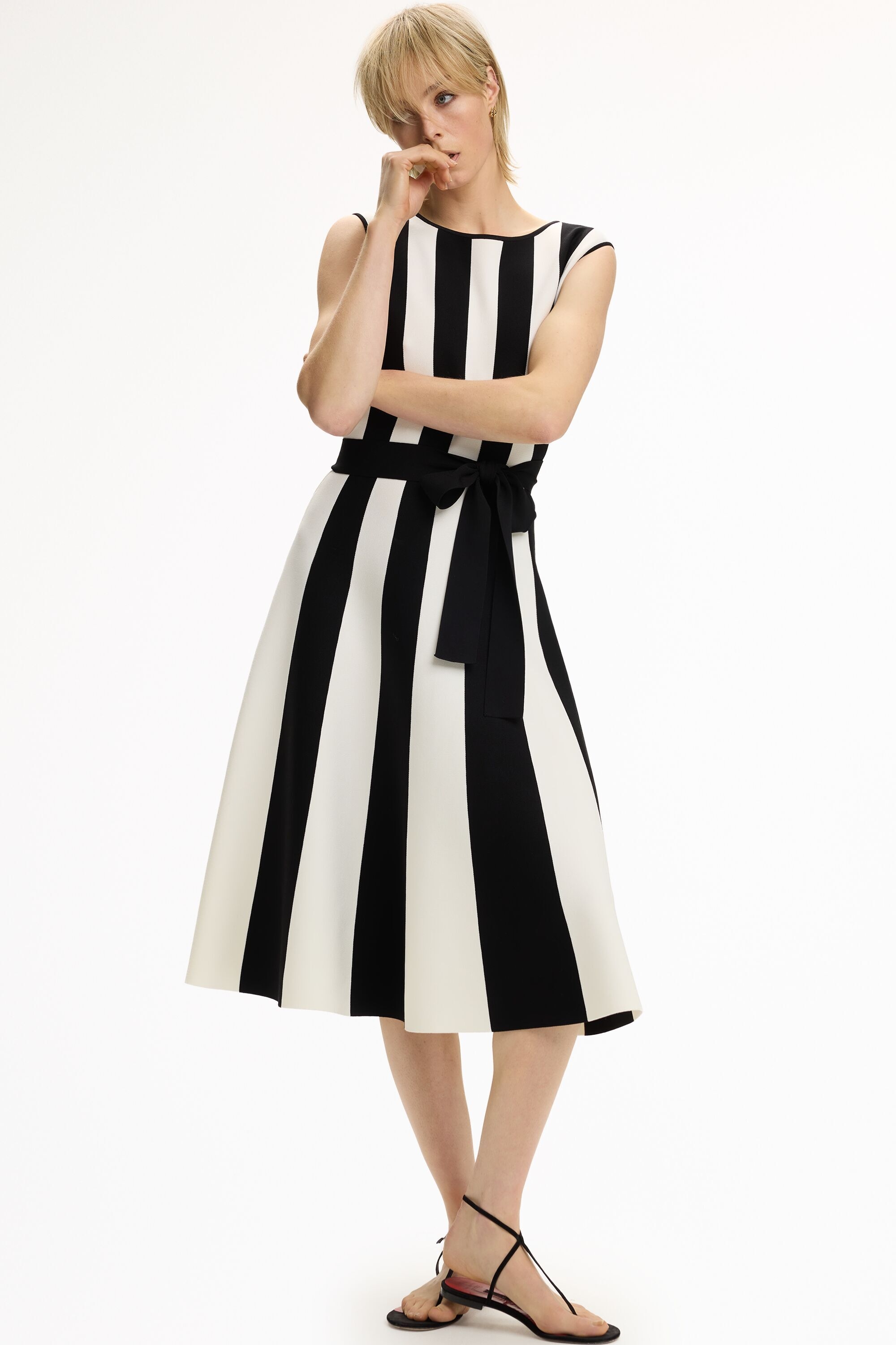 Striped Jacquard Knit Dress