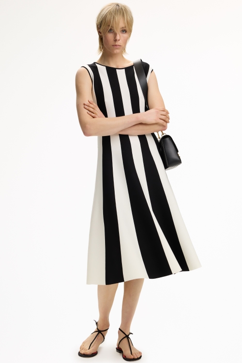 STRIPED JACQUARD KNIT DRESS