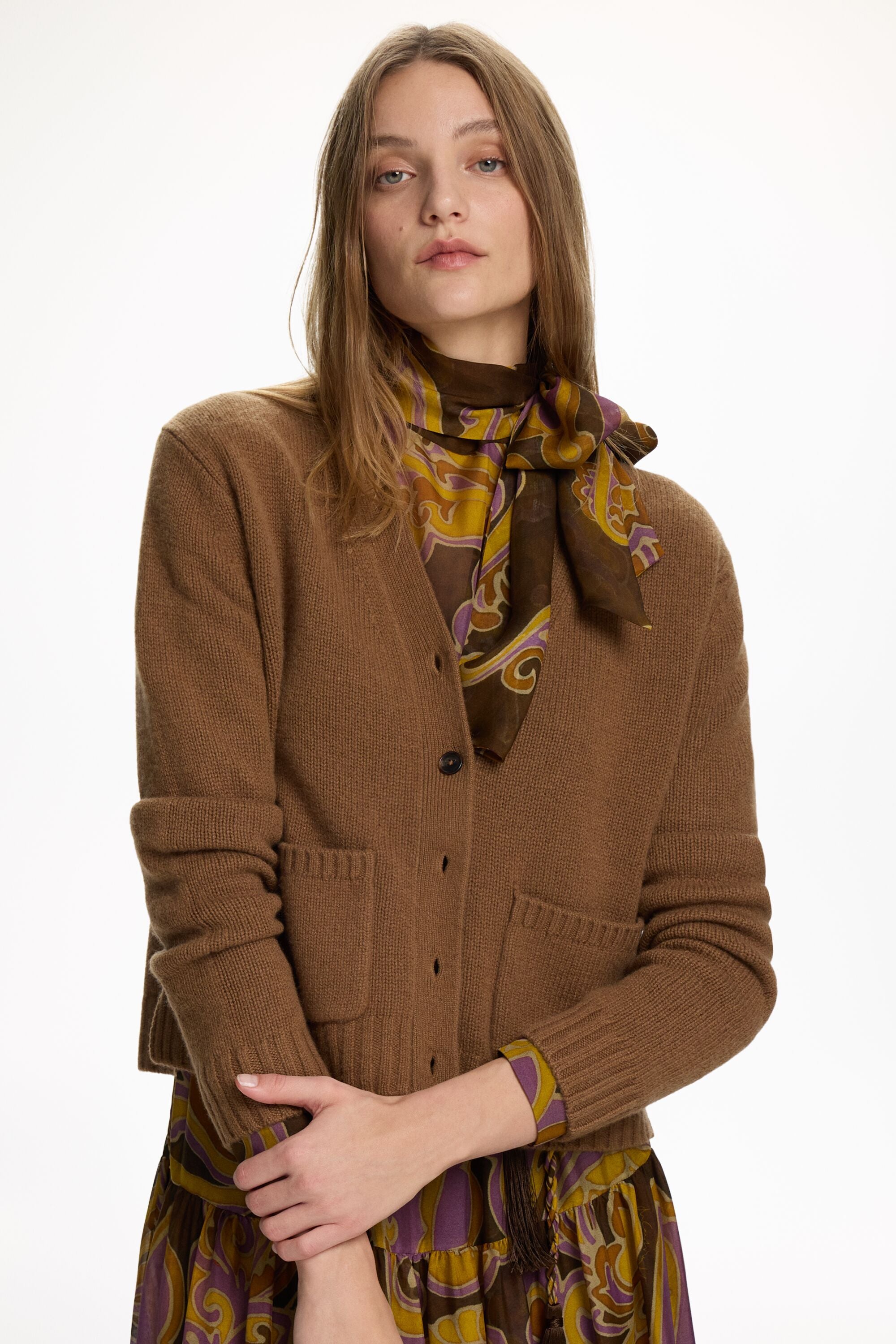Cashmere Cardigan dark camel - CH Carolina Herrera Luxembourg