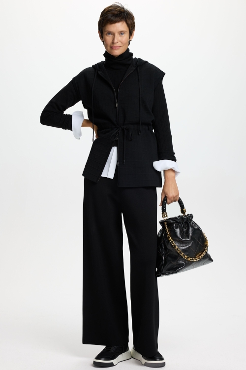 CH2020 JACQUARD KNIT STRAIGHT-LEG PANTS