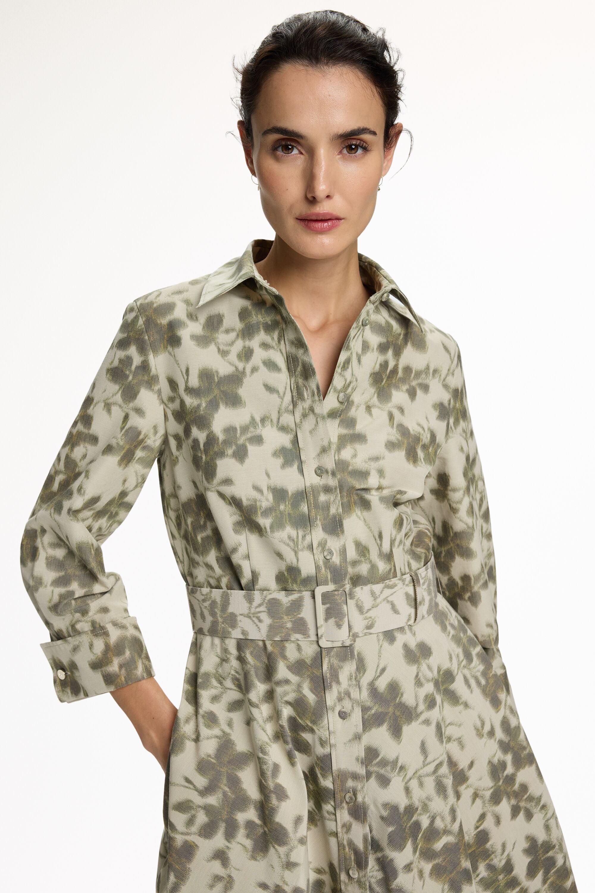 Print Chin Shirt Dress green - CH Carolina Herrera United States