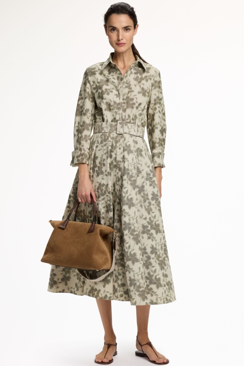 VESTIDO CAMISERO DE CHINÉ ESTAMPADO