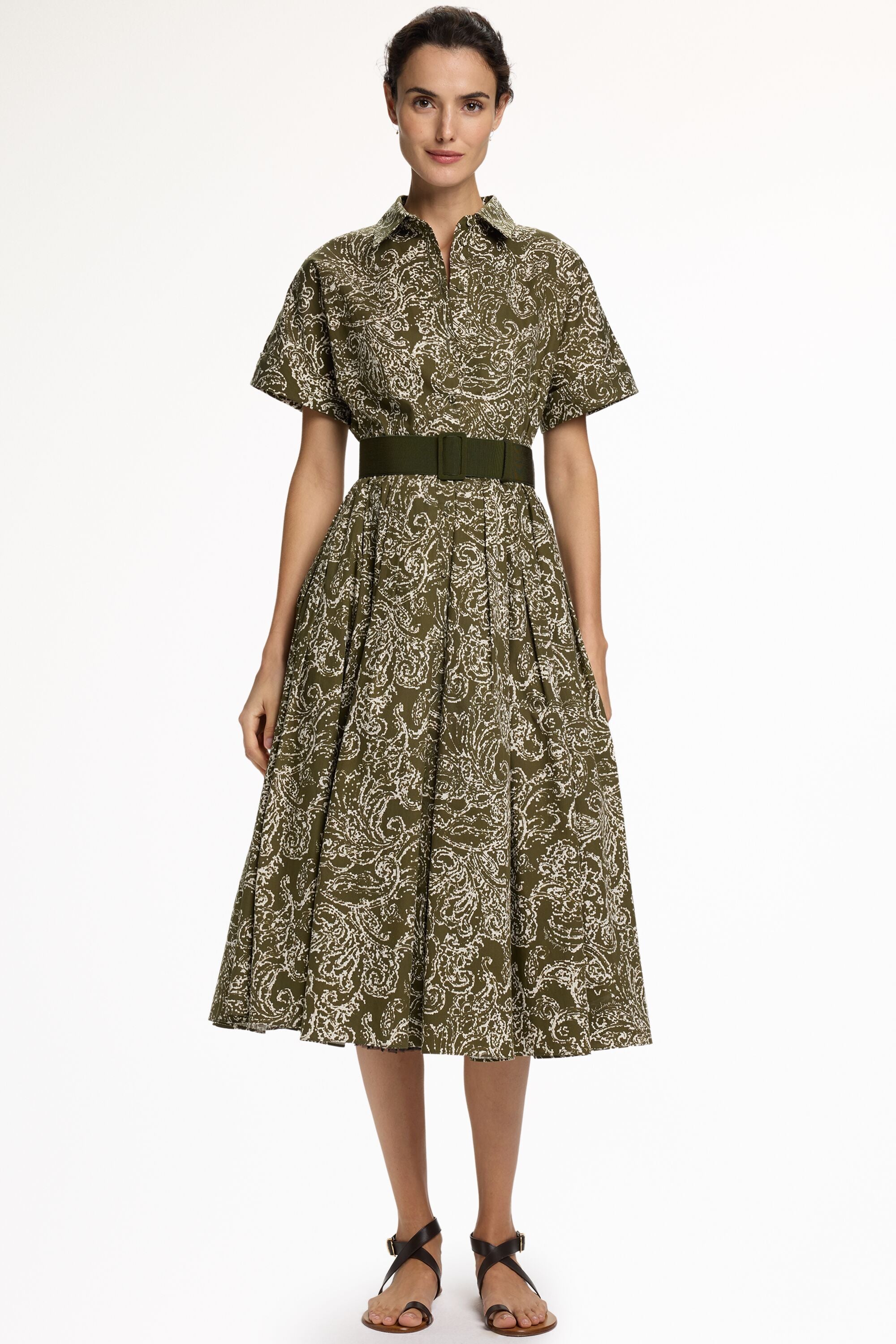 green emerald velvet dress Bright New Days Green Paisley Midi Dress, Small - The Mint Julep Boutique