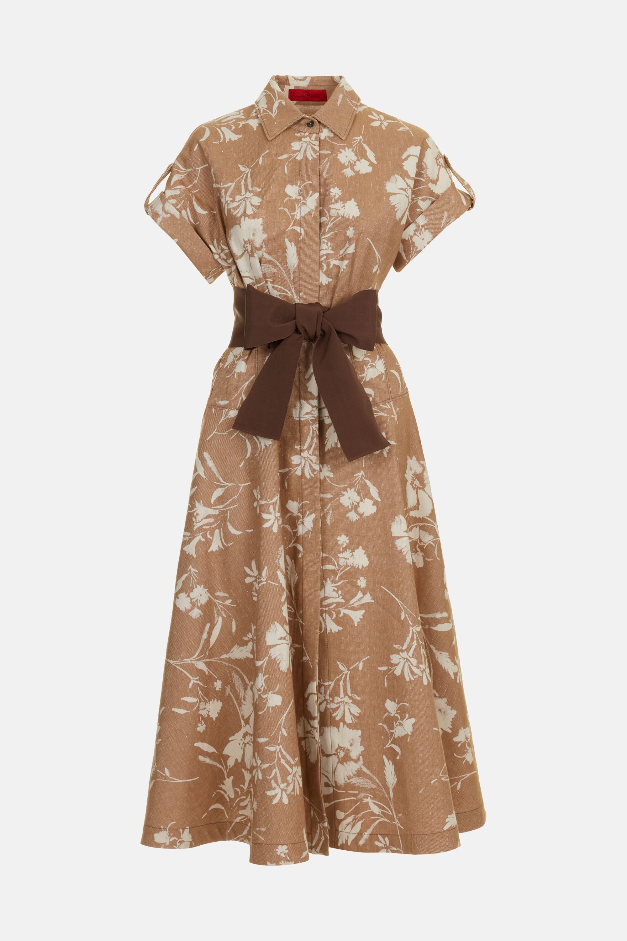 printed linen shirt dress Almais, Ruthie printed linen shirt dress, Women, Multicolor, US 12, Dresses