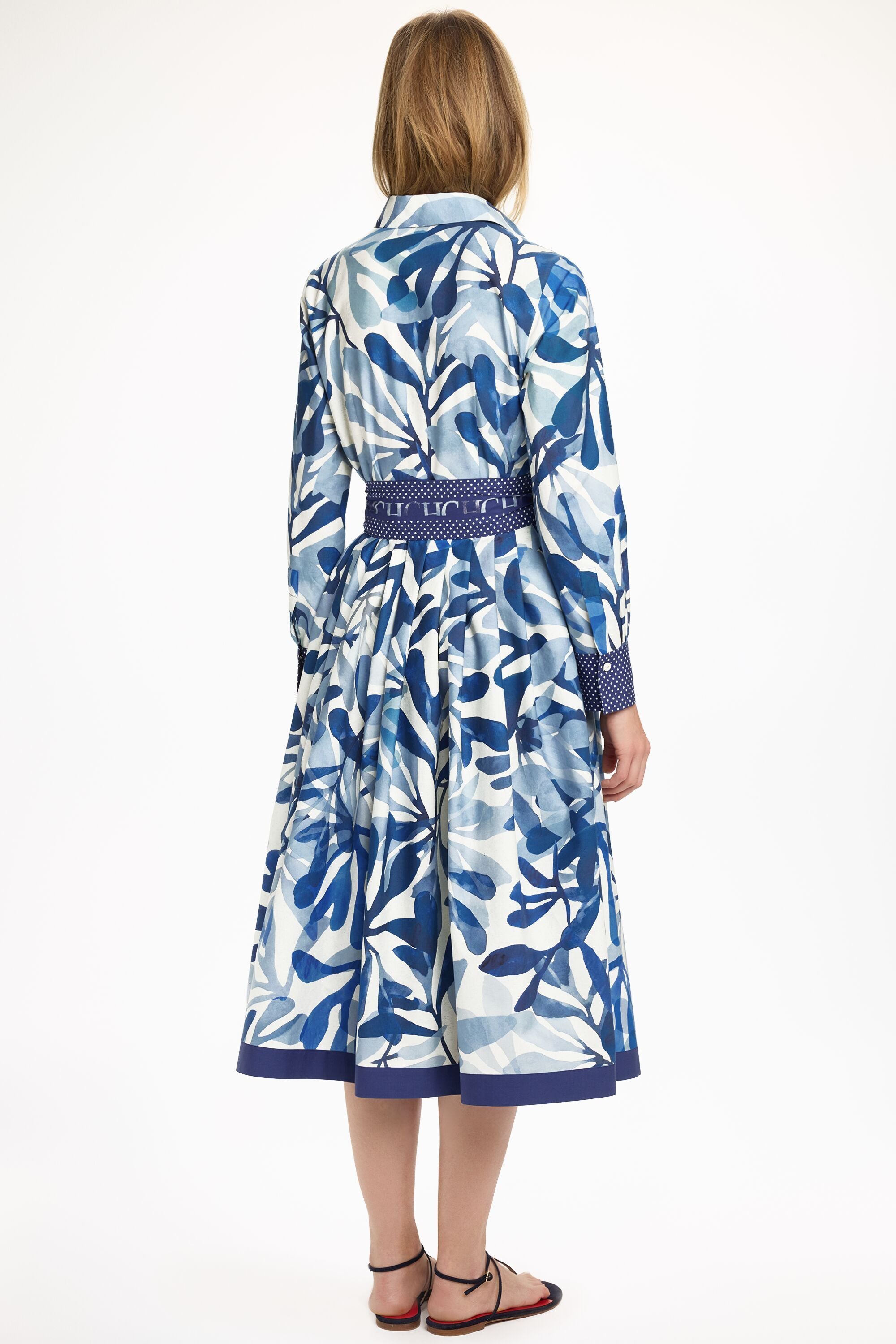 Seaflora Print Poplin Shirt Dress blue - CH Carolina Herrera United States
