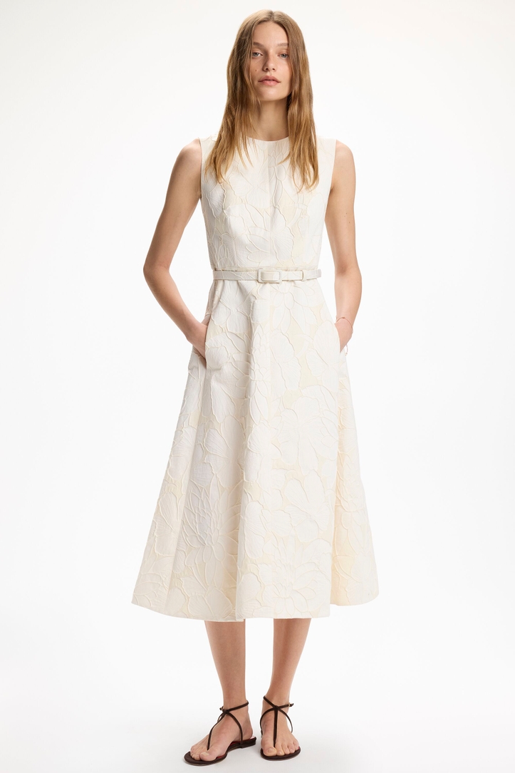 Jacquard A-Line Midi Dress