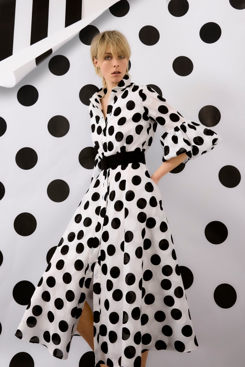 POLKA DOTS FIL COUPÉ SHIRT DRESS