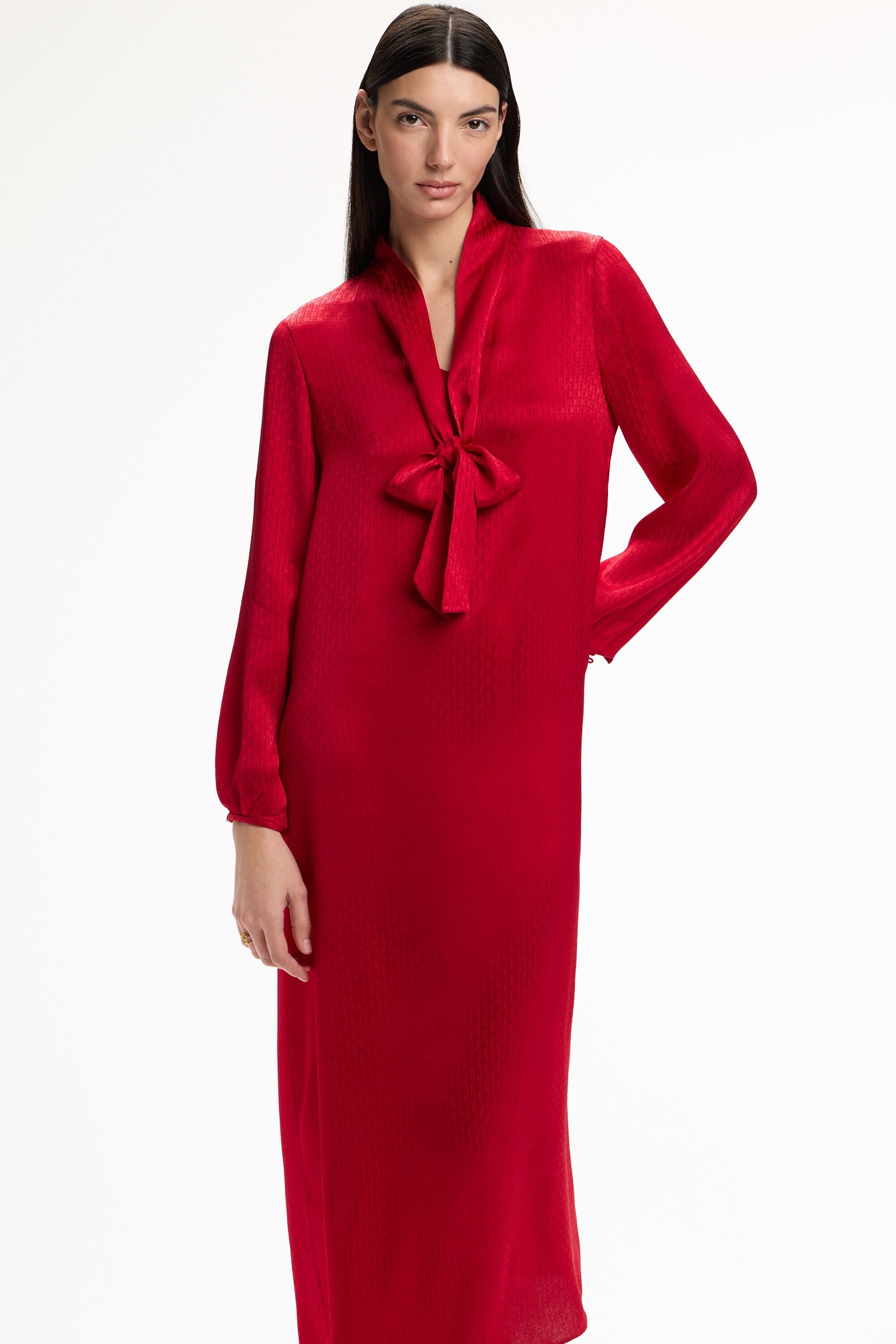 CH Jacquard Straight-Fit Long Dress