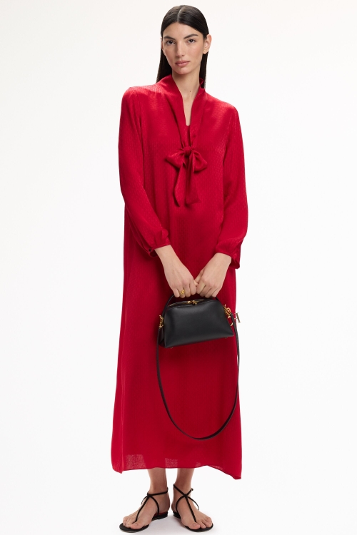 CH JACQUARD STRAIGHT-FIT LONG DRESS