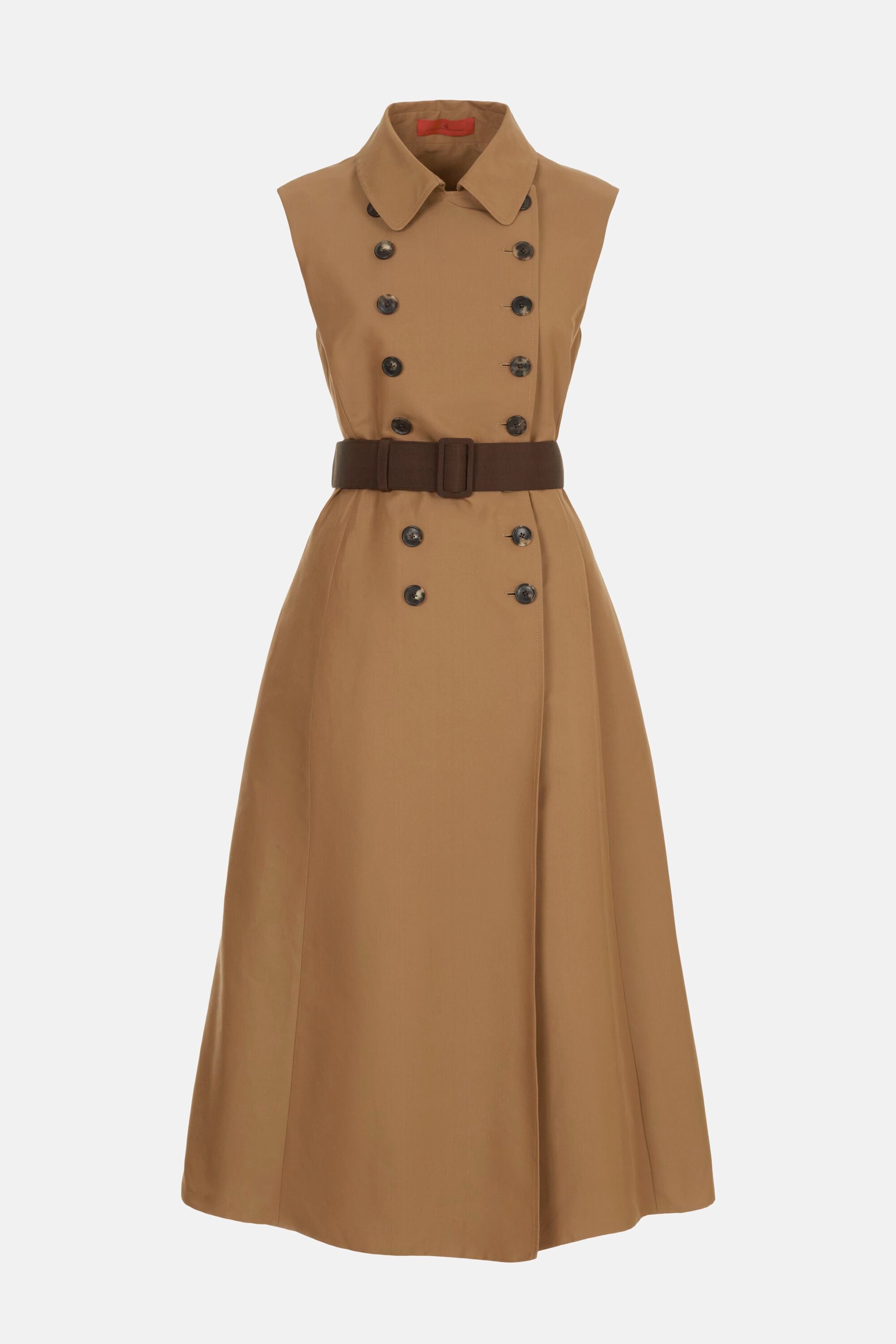 Cotton Ottoman Shirt Dress with Buttons camel - CH Carolina Herrera United  States
