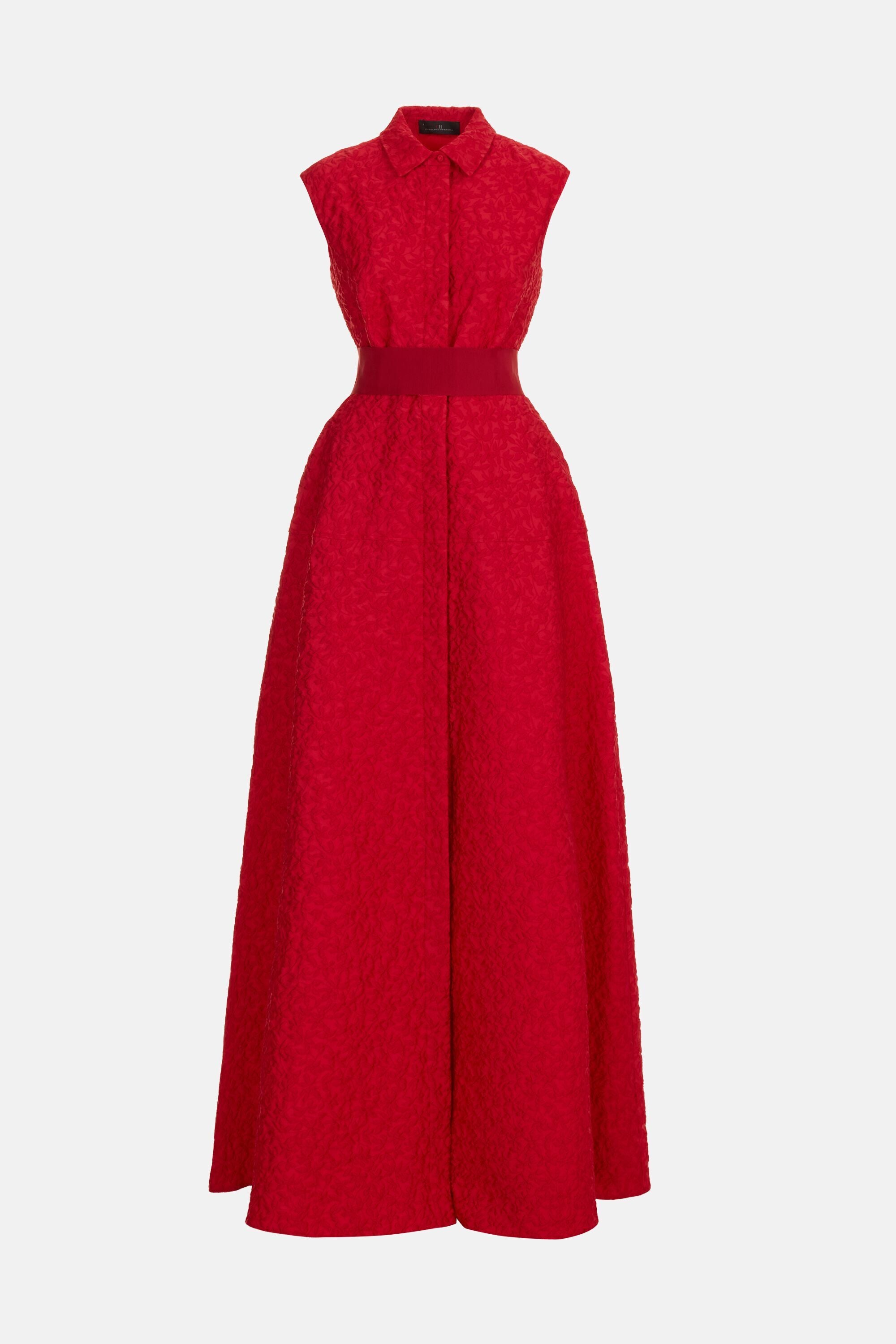 Brocade Long Shirt Dress red - CH Carolina Herrera United States