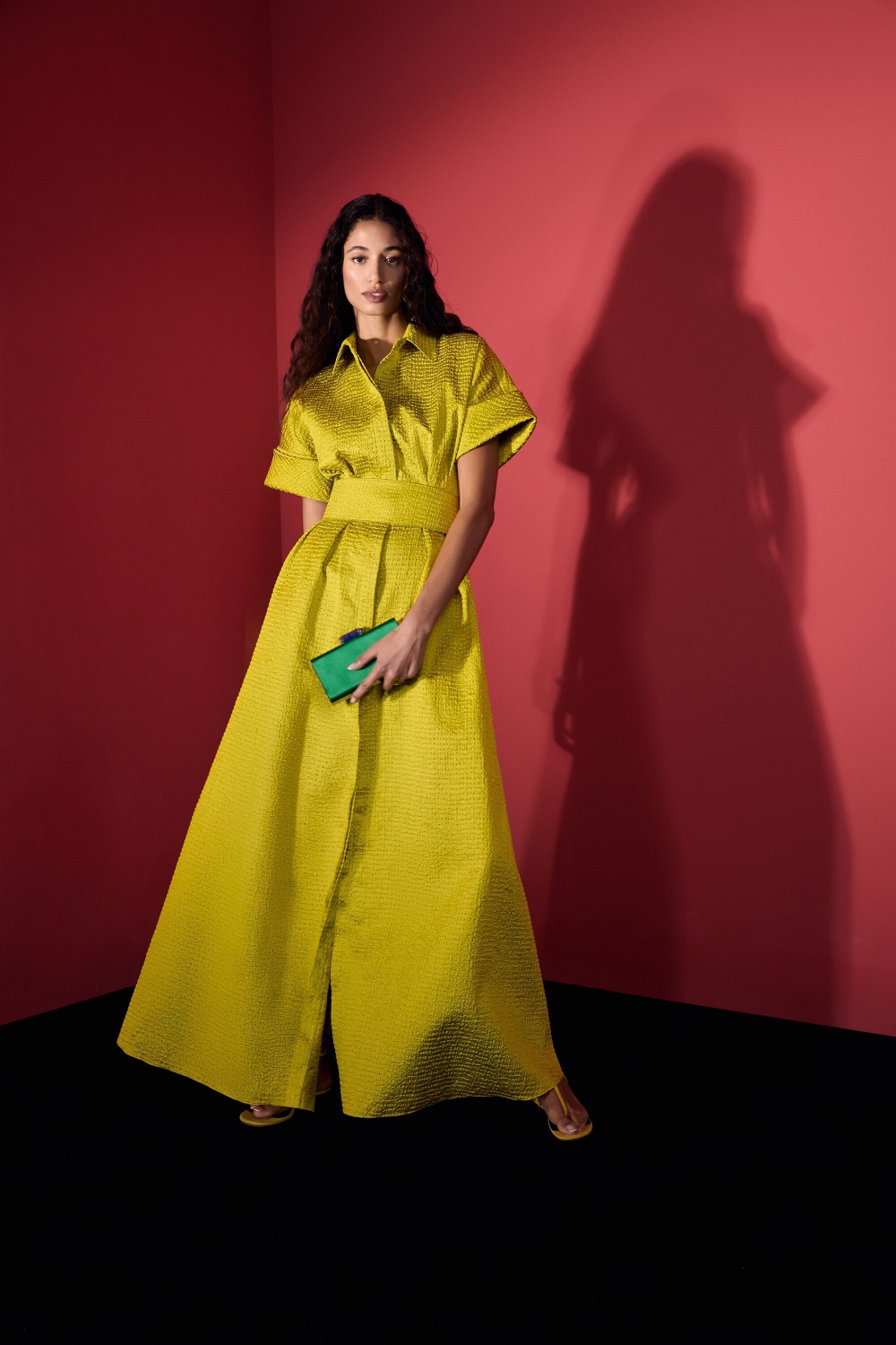 BROCADE LONG SHIRT DRESS