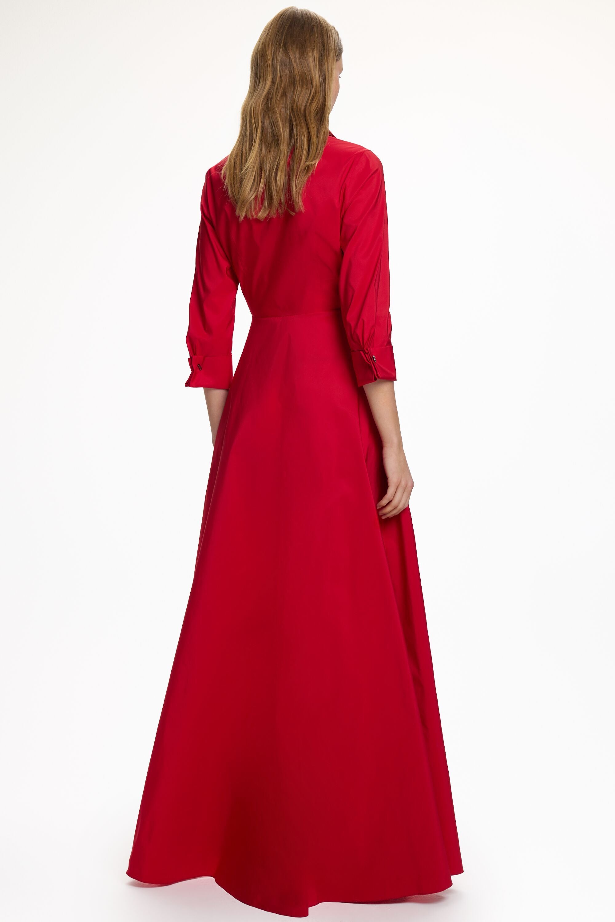 Taffeta Long Shirt Dress red - CH Carolina Herrera United States
