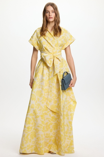 Chiné Wrap Long Dress