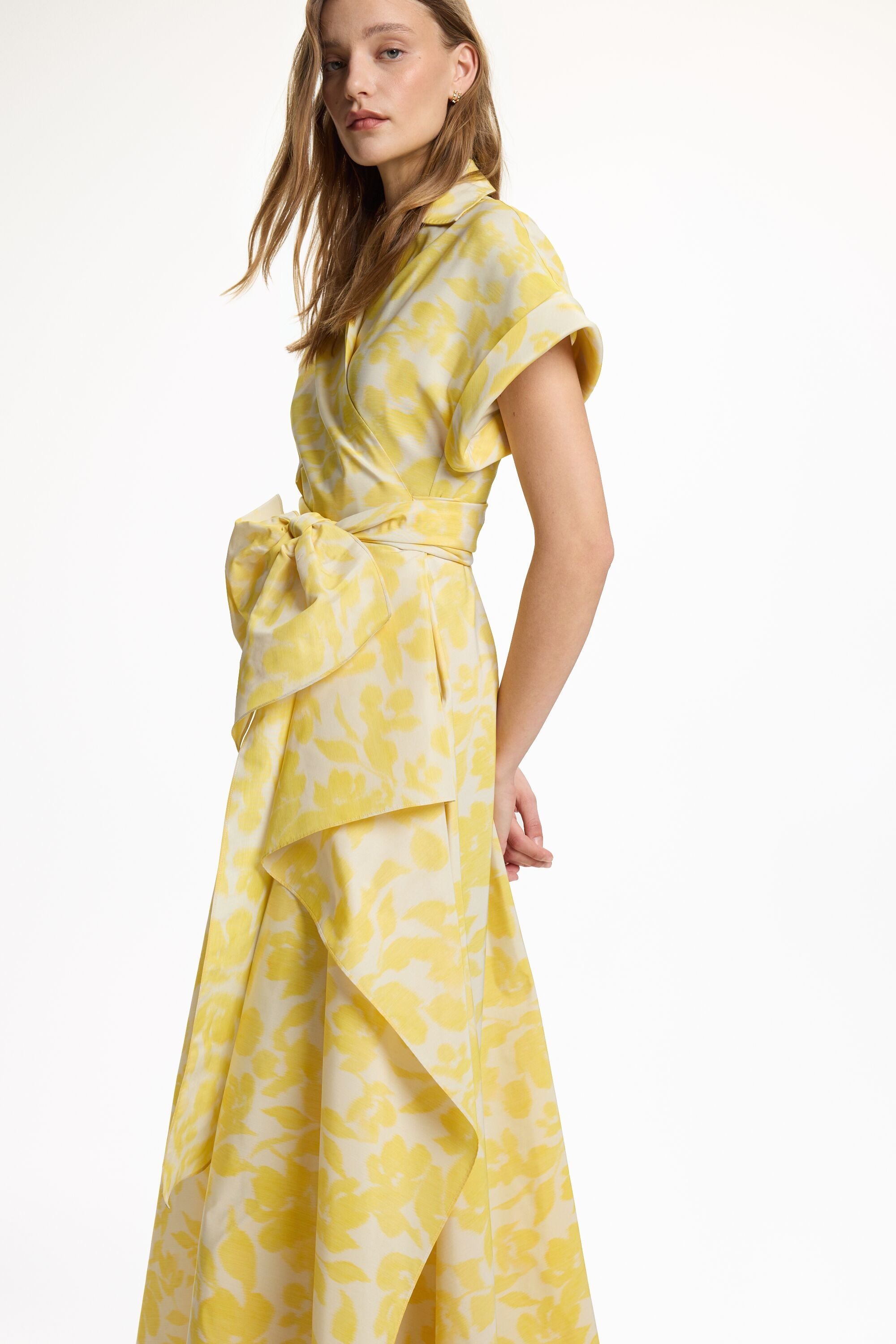 Chin Wrap Long Dress yellow - CH Carolina Herrera United States