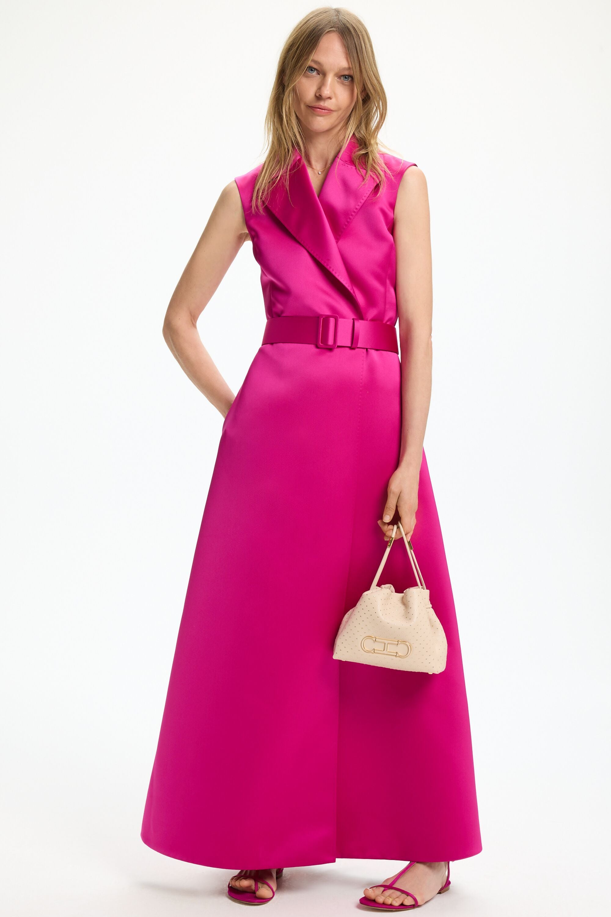 strapless open back dress Bluebird Men's Pink Cotton Lycra Formal Shirt main image 0
