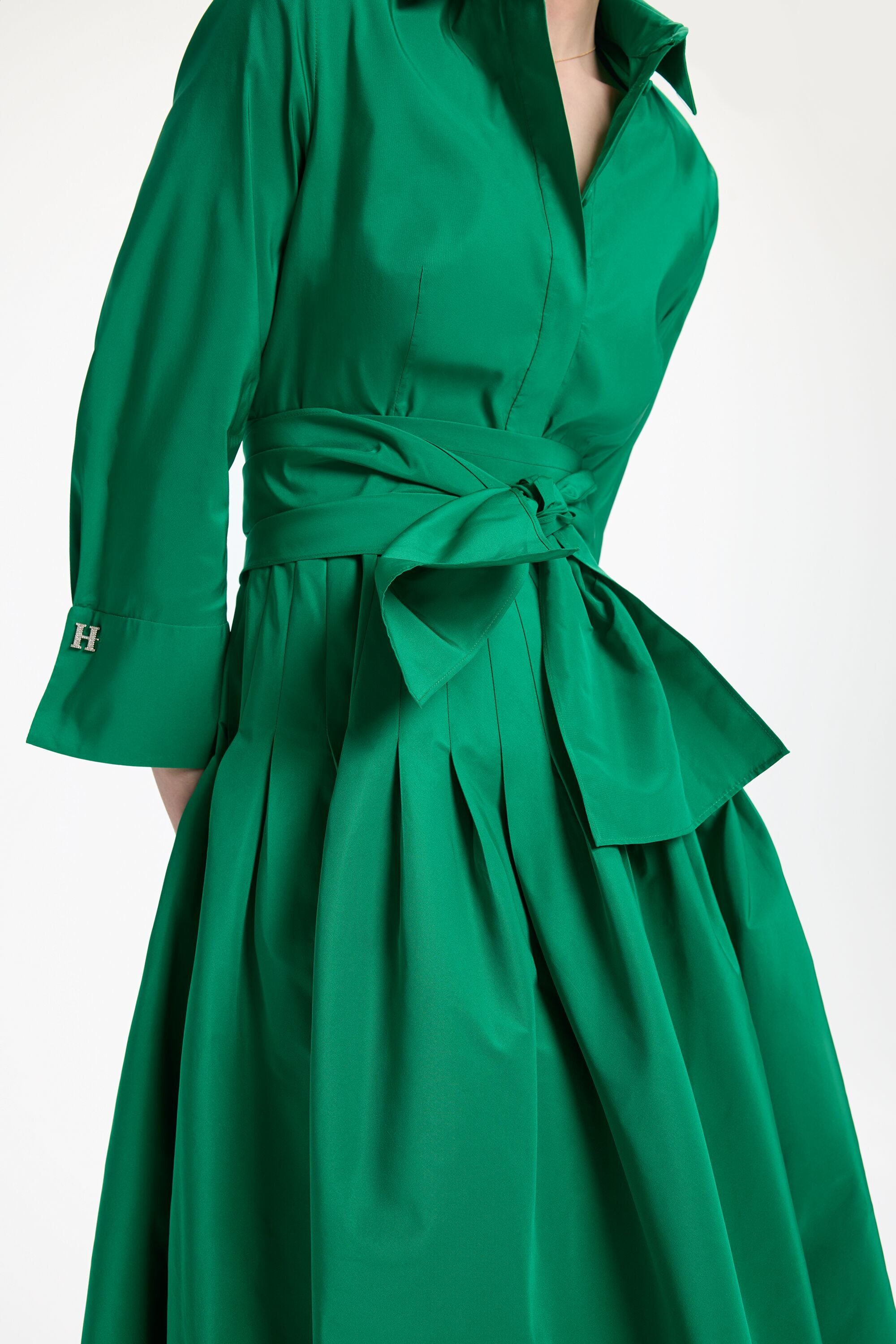 slim fit dress slacks Stay On Track Green Midi Dress, Small - The Mint Julep Boutique main image 1