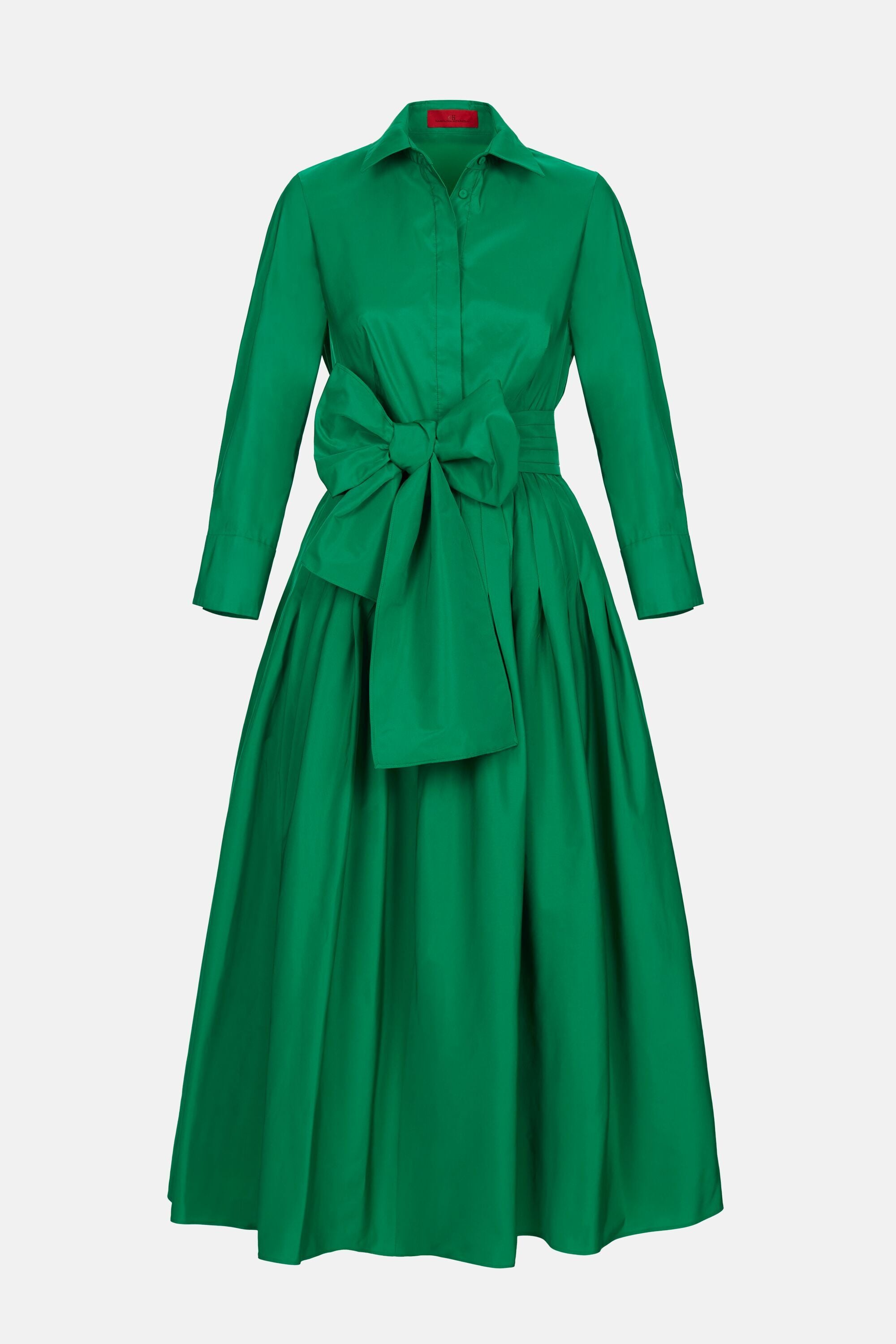 slim fit dress slacks New Fashionable Taffeta Long Green Evening Dress Cape main image 0