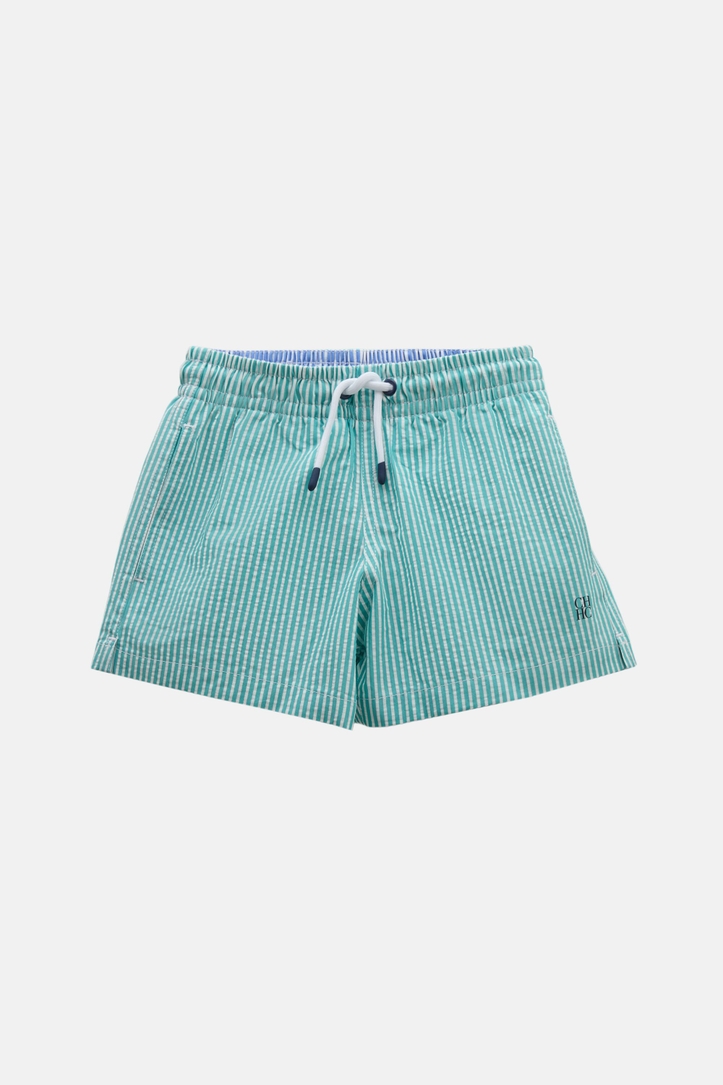 Striped Seersucker Swim Shorts
