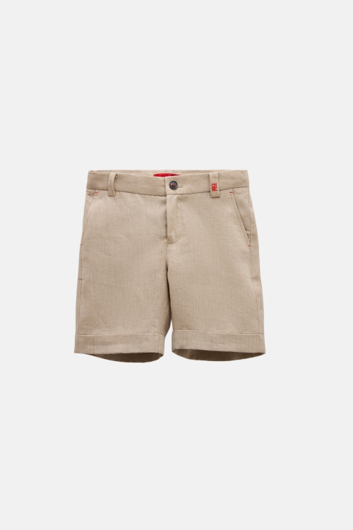 LINEN REGULAR FIT BERMUDA SHORTS