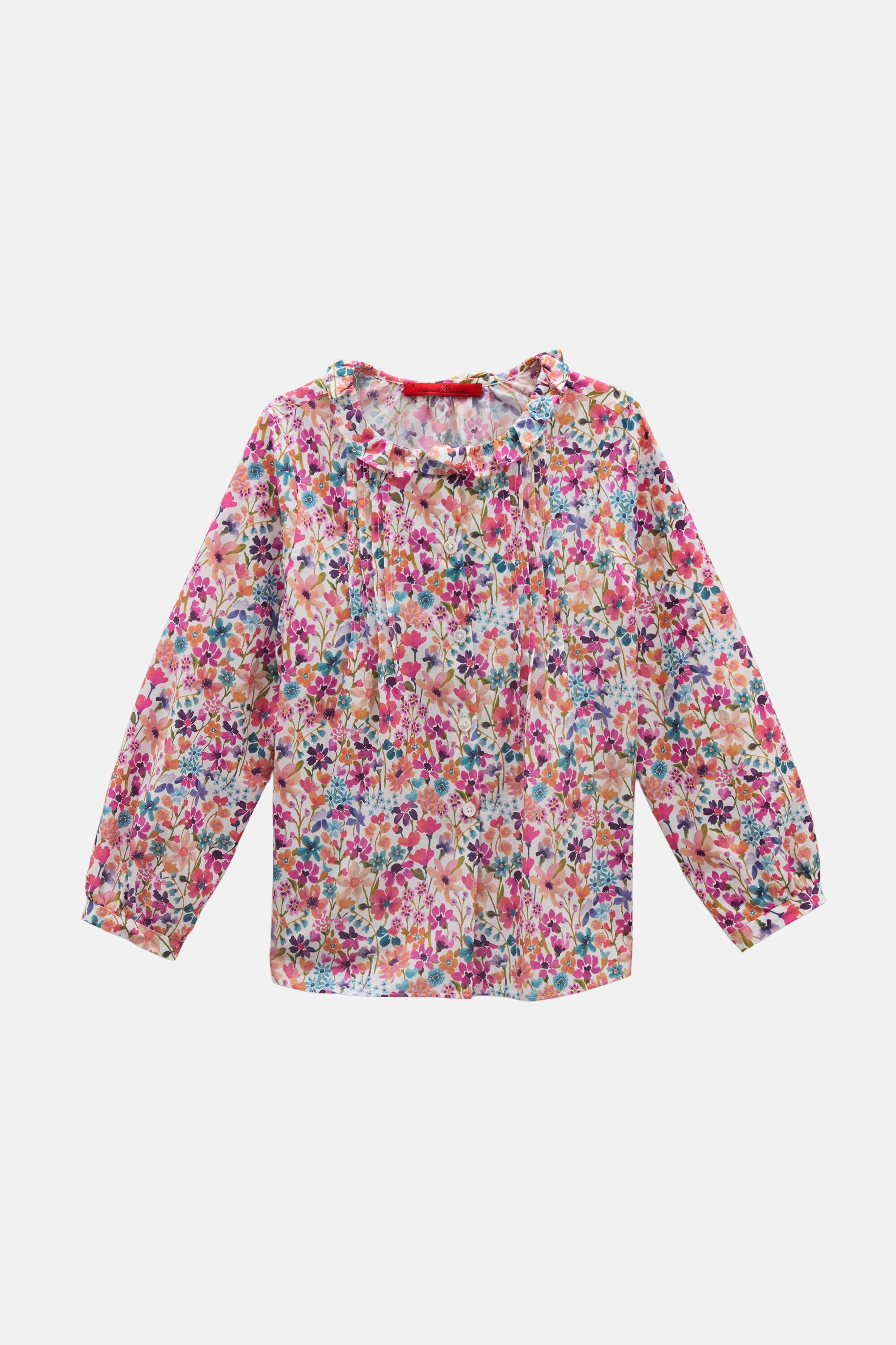 Print Cotton A-Line Blouse