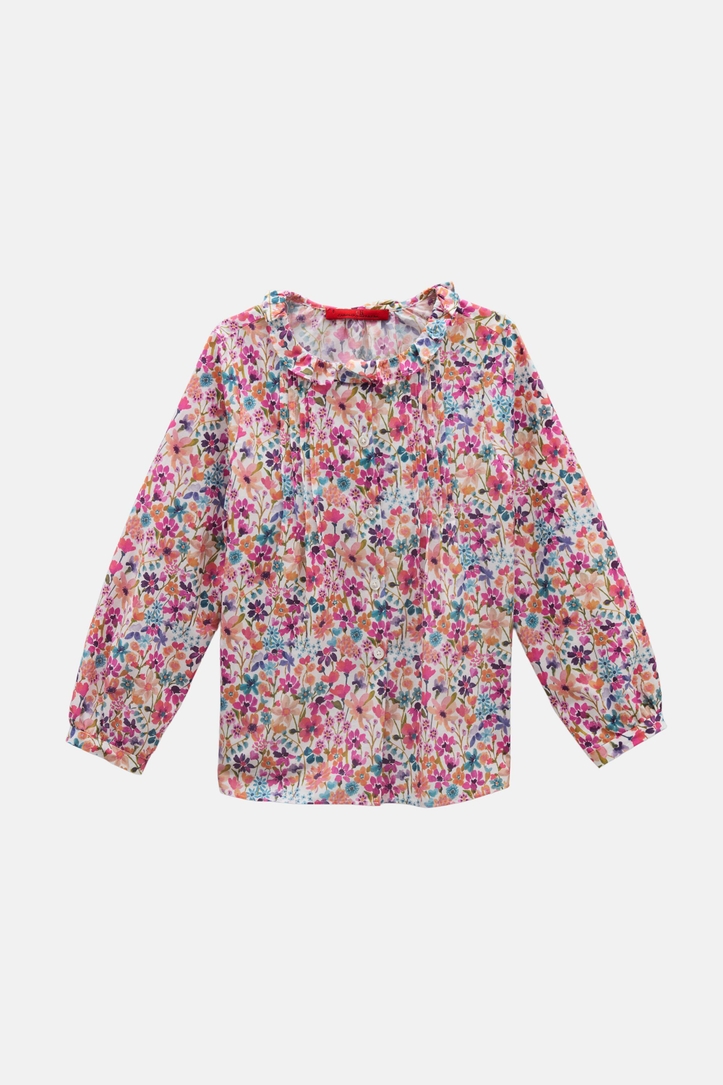 Print Cotton A-Line Blouse
