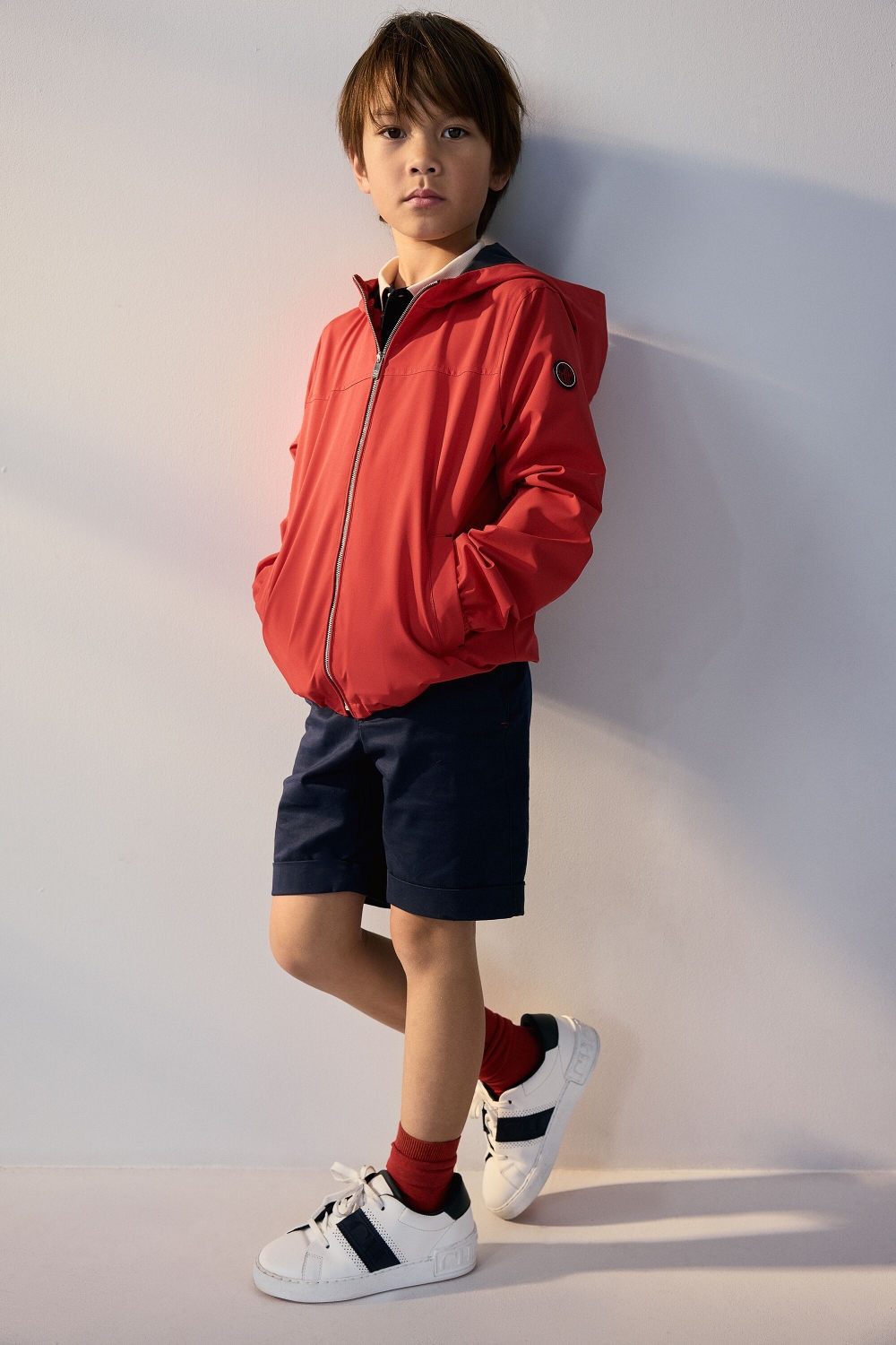 HOODED TECHNICAL NYLON WINDBREAKER