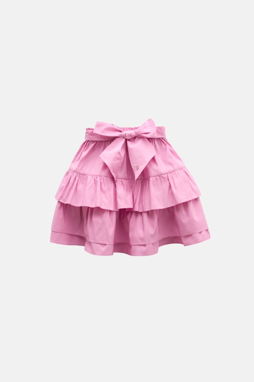RUFFLED TAFFETA SKIRT