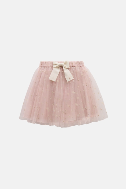 Falda de Tul Bordado - ROSA