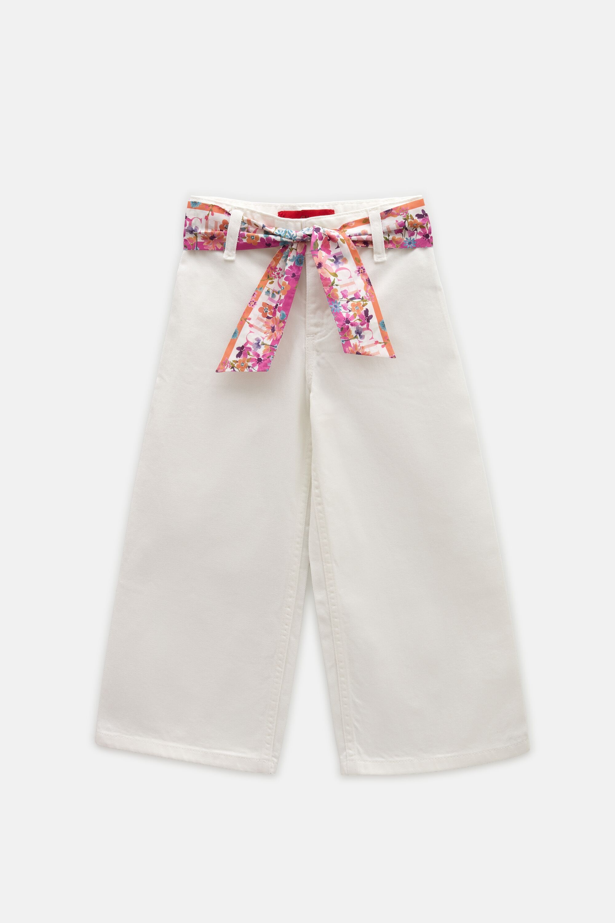 Cotton Culottes with Print Belt