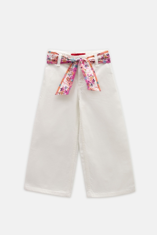 COTTON CULOTTES WITH PRINT BELT