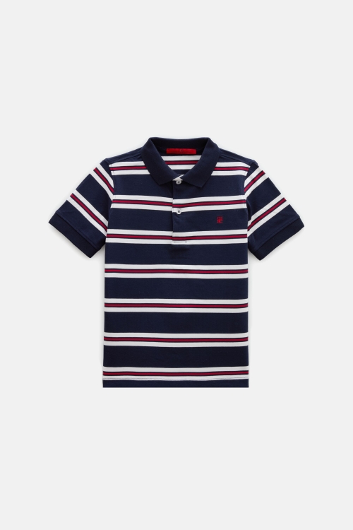 STRIPED JERSEY POLO SHIRT
