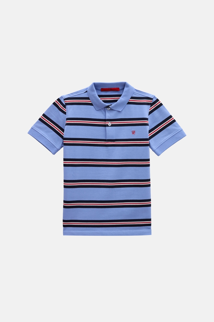 Striped Jersey Polo Shirt