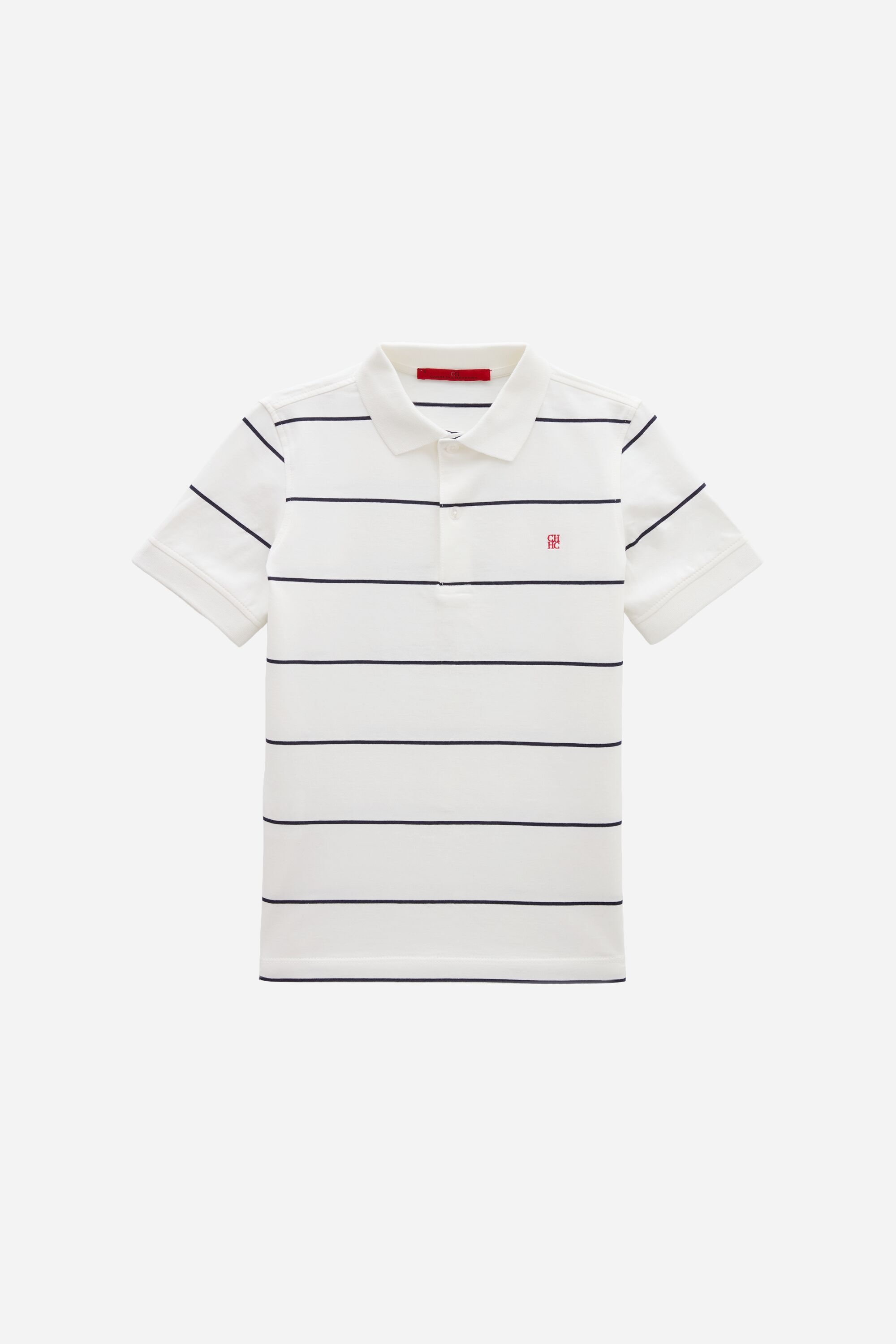 Striped Jersey Polo Shirt