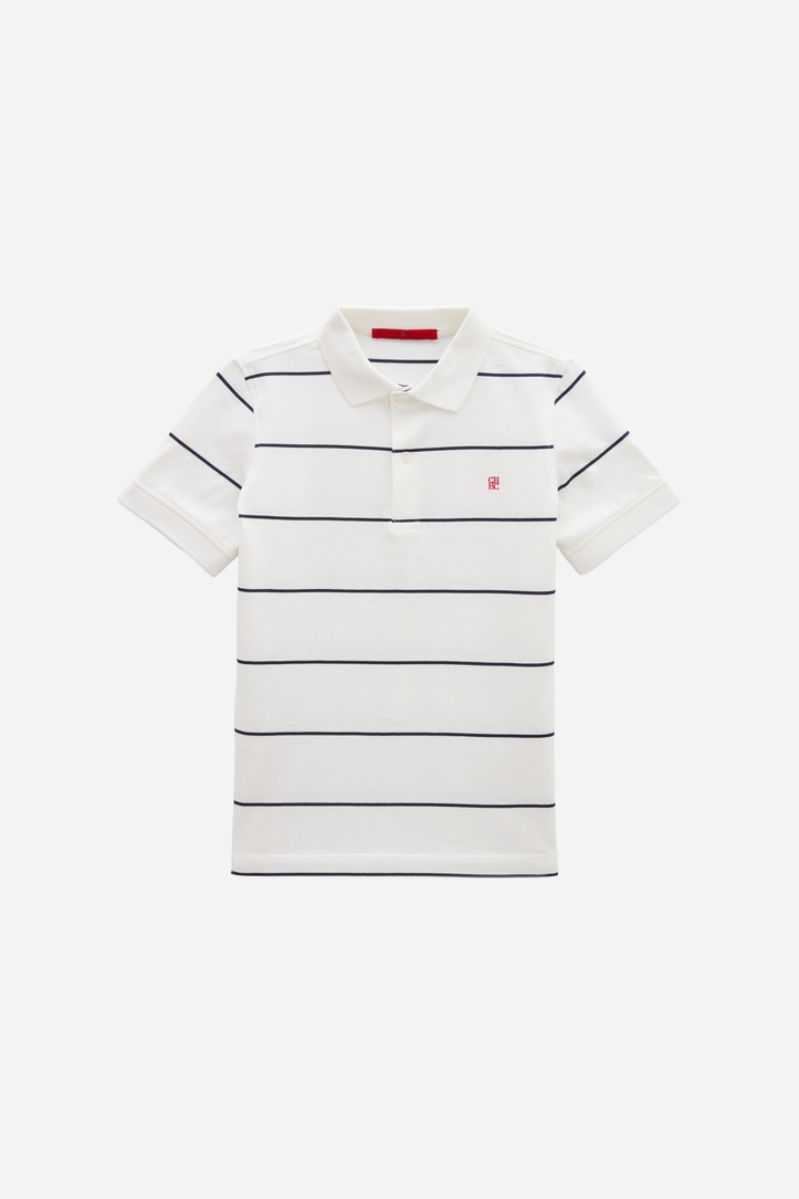 Striped Jersey Polo Shirt