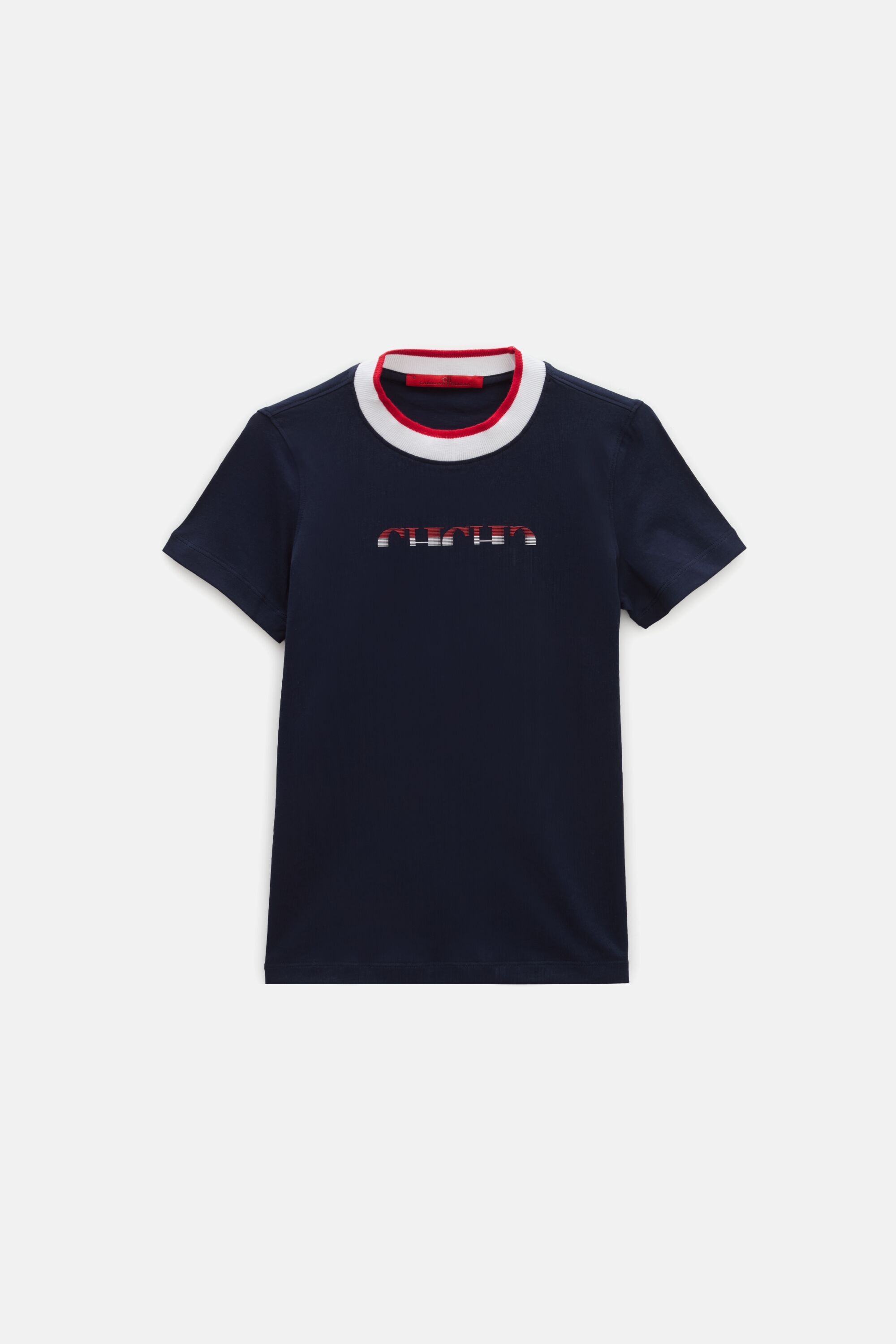 Camiseta Estampado CH con Cuello Doble