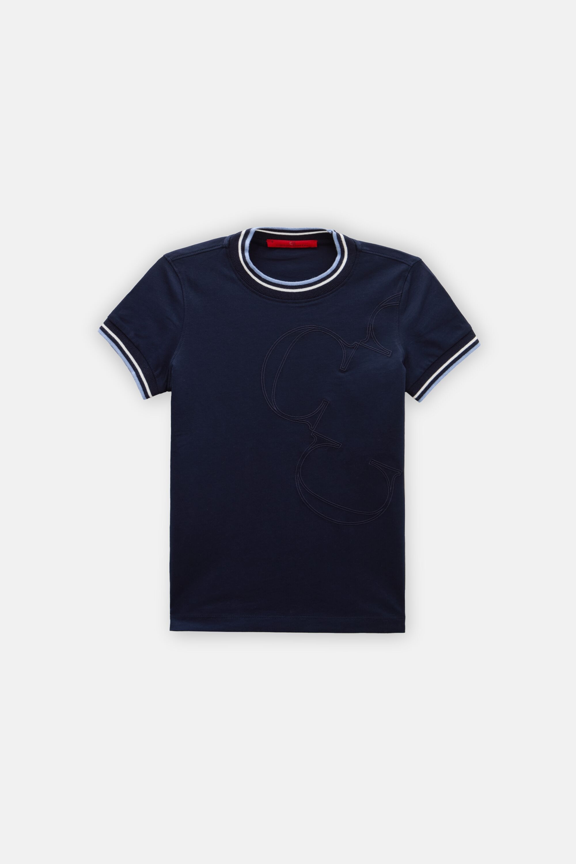 T-Shirt with Rosetta Insignia Embroidery