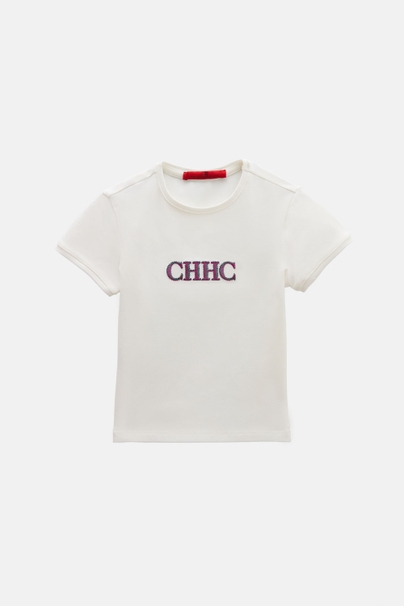 CH T-Shirt with Embroidery - IVORY