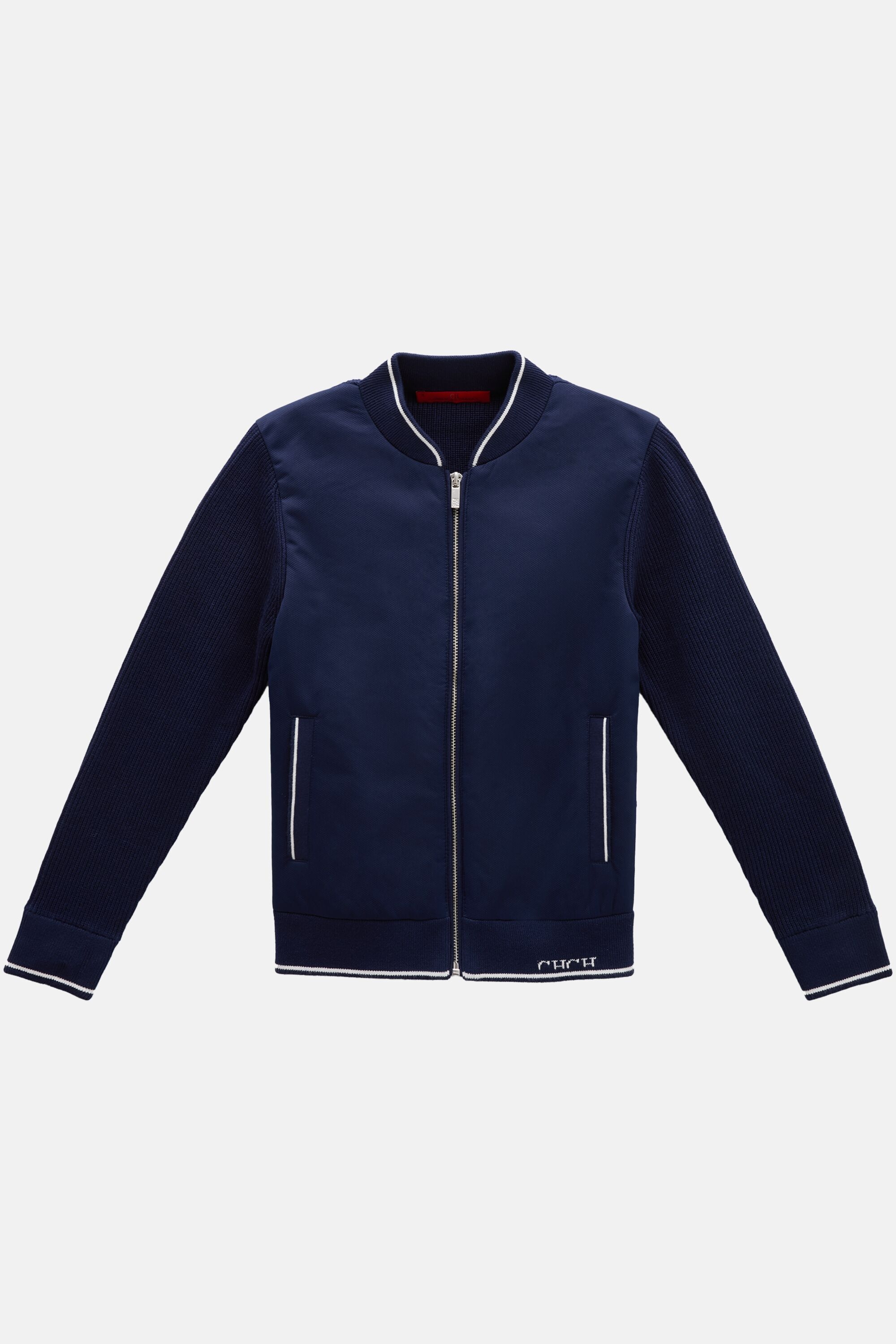 Knit and Quilted Nylon Bomber Jacket