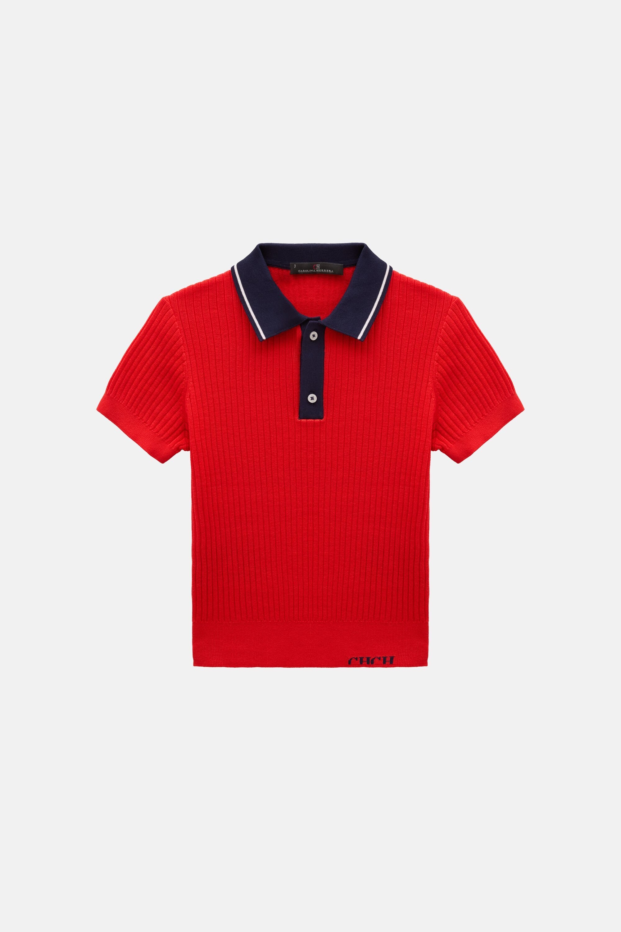 Textured Knit Polo Shirt