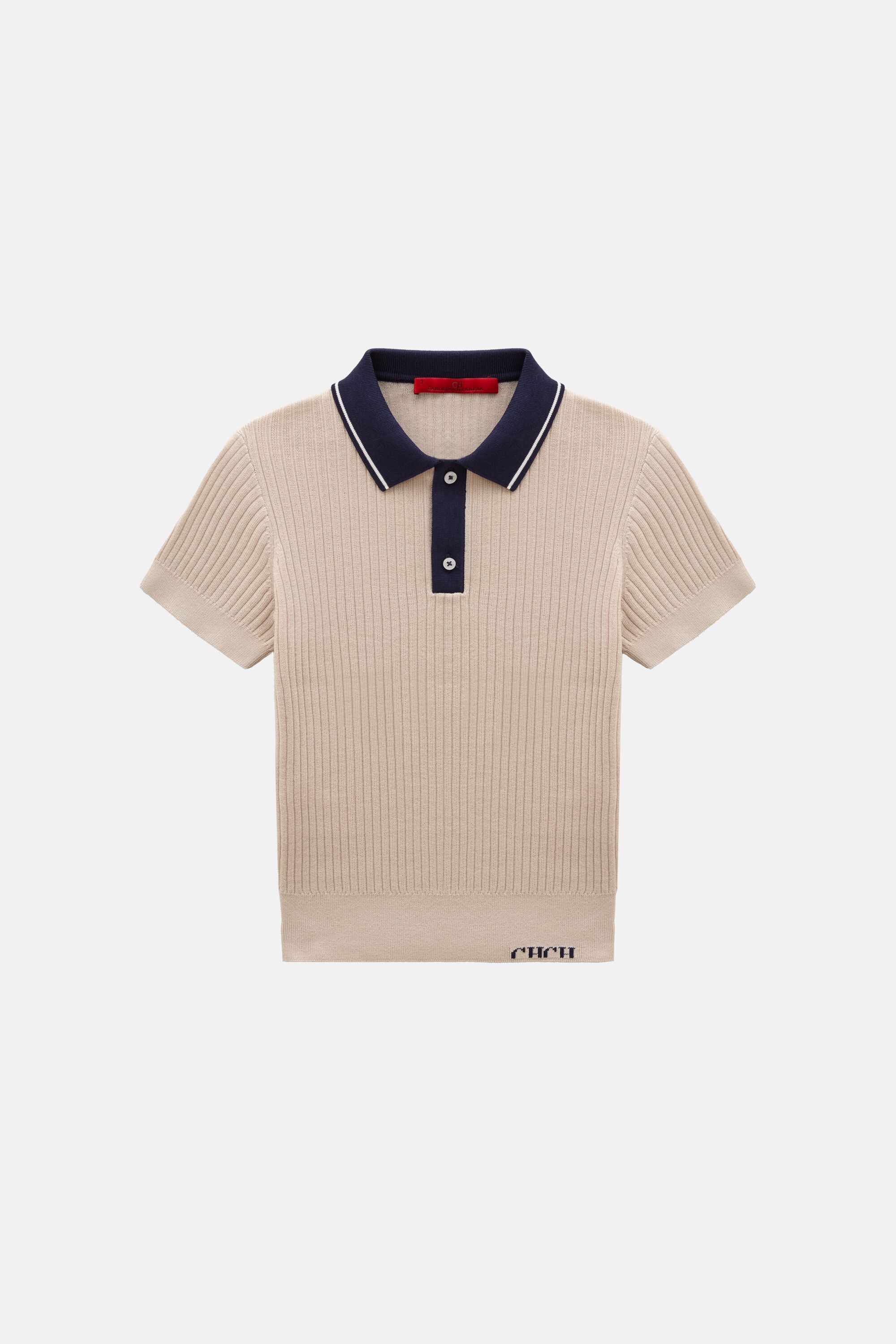 Textured Knit Polo Shirt