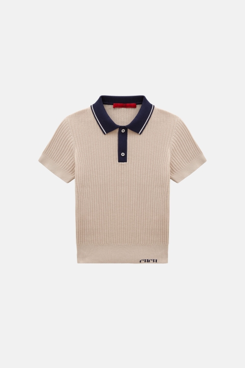 TEXTURED KNIT POLO SHIRT