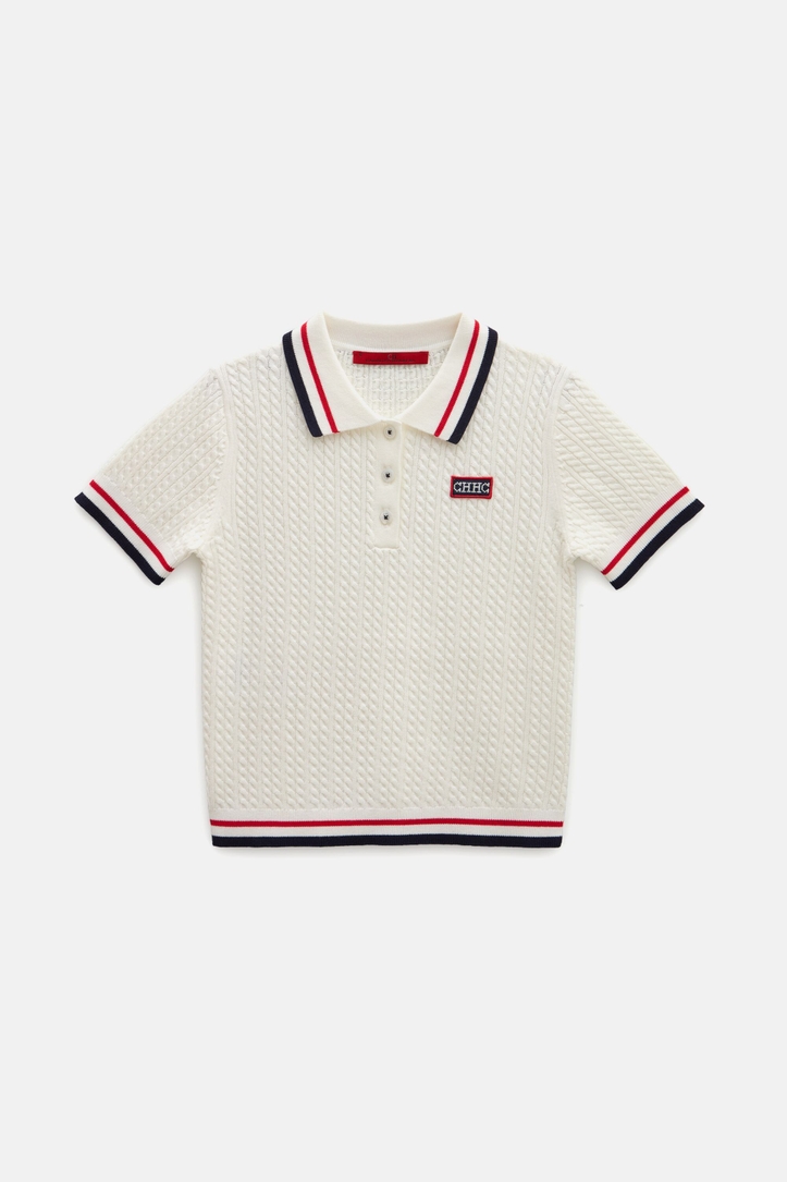 Eight-Shaped Knit Polo Shirt