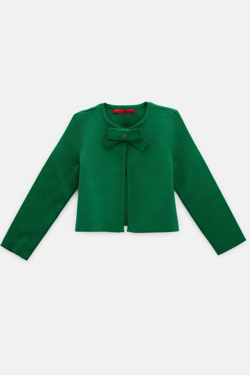 JACQUARD JACKET WITH BOW