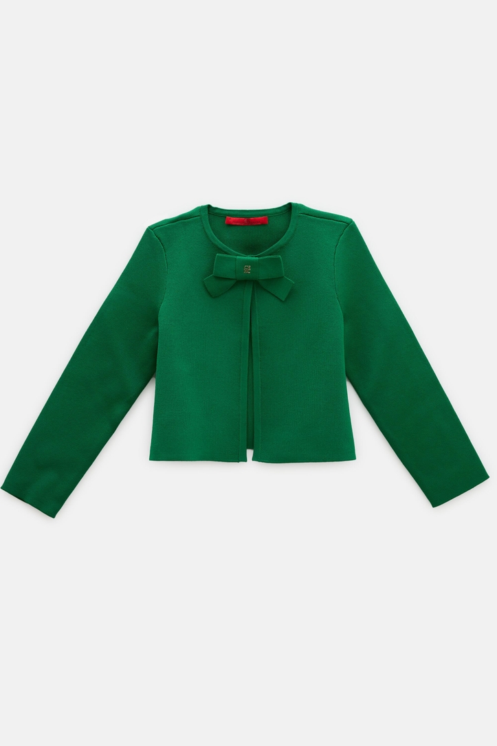 Jacquard Jacket with Bow