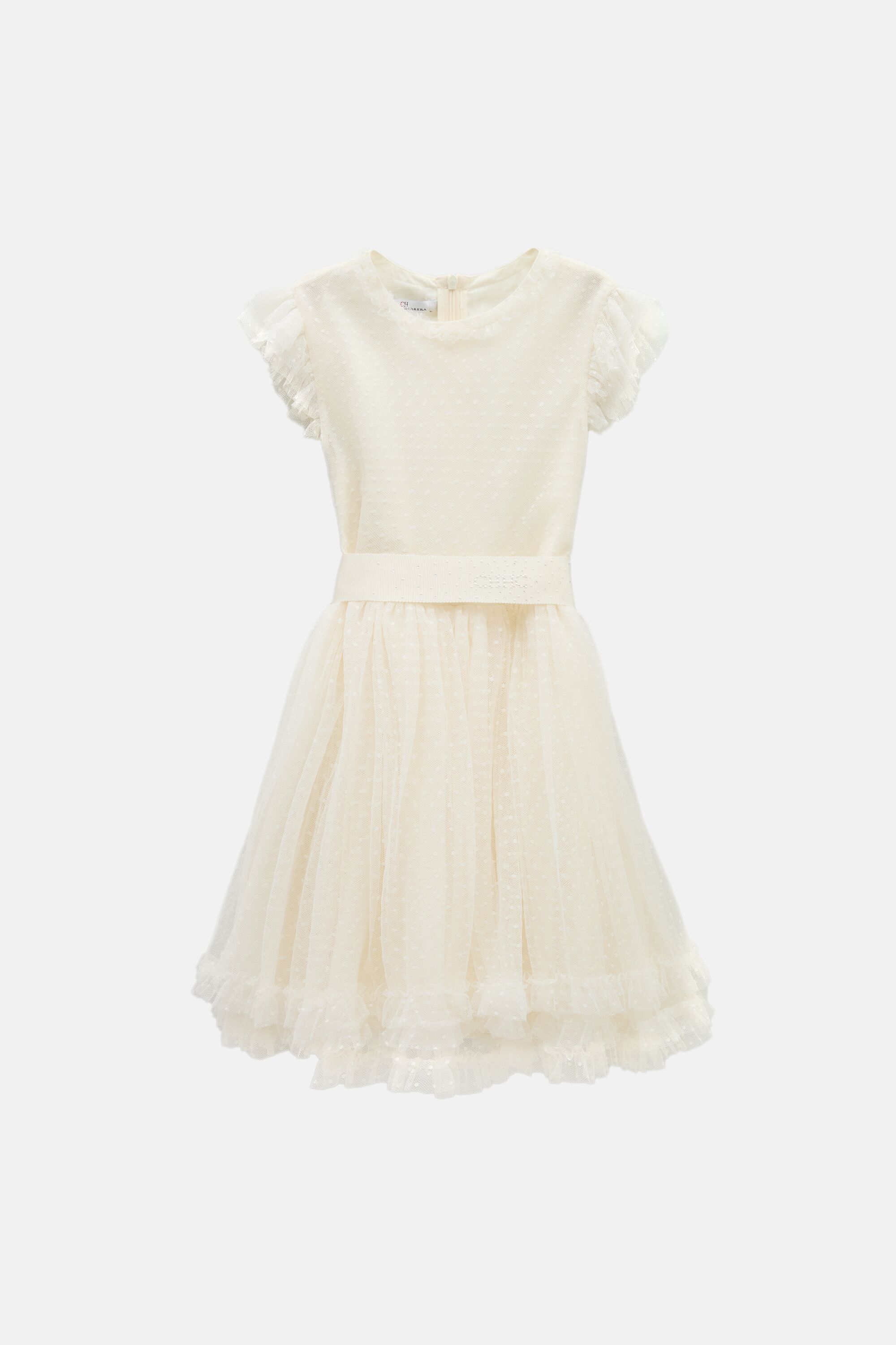 Ruffled Plumetis Dress